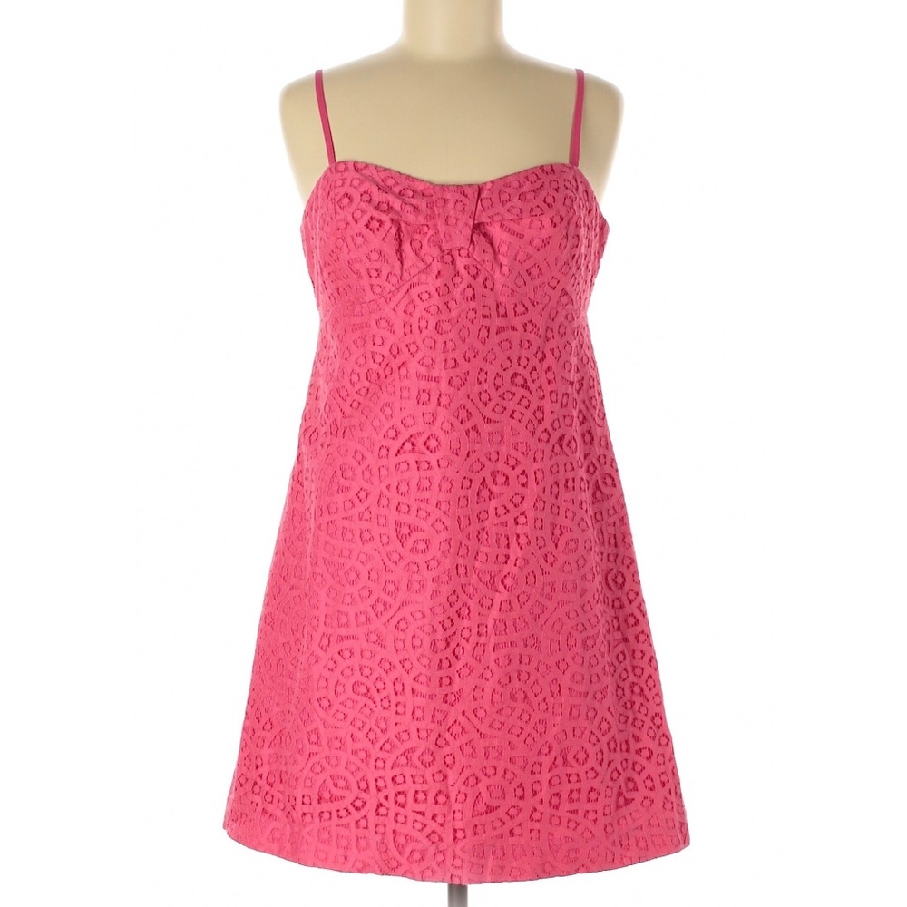 NWT LILLY PULITZER Hot Pink Karina Lace Slip Dress